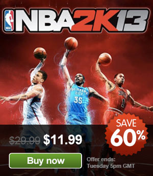 Grab NBA 2K13 (PC Digital) for $12 using the GreenManGaming Promo code ...