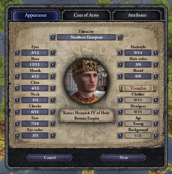 Crusader Kings II: Ruler Designer DLC on PC screenshot #1